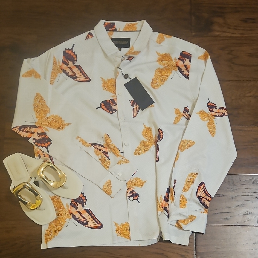 Butterfly Button Down Shirt